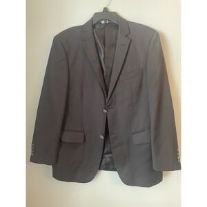 LINEAGE PREMIUM FABRICS‎ HIGH PERFORMANCE MENS COAT 42R 36 W Pinstripe Charcoal